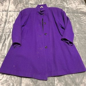 Vintage Women’s Xception Fall Wool Coat 100% Virgin Wool size 10P